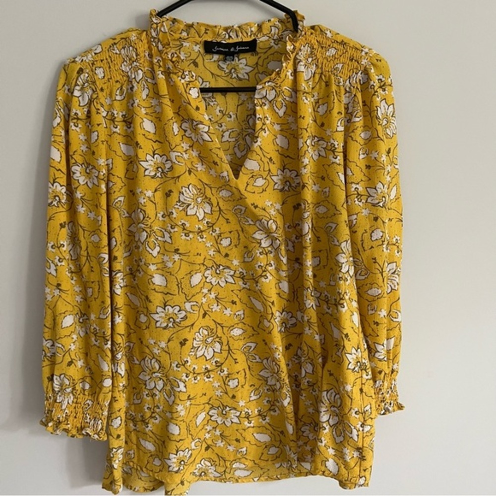 Yellow Floral Blouse